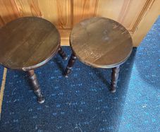 Mahogany Milking Stools x 2