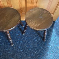 Mahogany Milking Stools x 2
