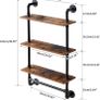 NEW SALE | Pipe Floating Shelves, Wall Shelf Outdoor, 60x20x103cm, Decorative Shelving Unit for Wall, Plant Stand, Storage Organiser Shelf for Bedroom, Bathroom, Living Room, Office Image 3