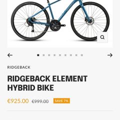 Ridgeback Element Hybrid Bike