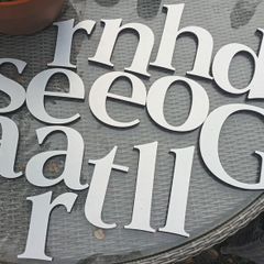 Metallic letters numbers, D18 post 6e