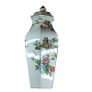 Crown Staffordshire Pagoda Pattern 6 Sided Hexagonal Vase With Lid Vintage Fine Bone China England Image 7