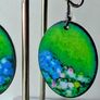 Oval Garden HandPainted Landscape Earrings Image 5