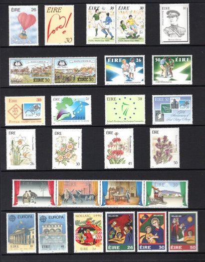 1990 Ireland Stamp Year Pack MNH. See scan for stamps included. All stamps Mint Never Hinged.