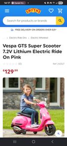 Pink Vespa  ride on