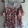 Cold Shoulder Top with white lace Image 7
