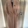 Wool mohair and alpaca mix oversized coat in blush Image 8
