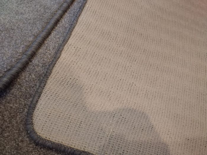 Set of x2 Grey Fluffy Floor Mats