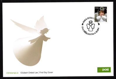 2014 Ireland Christmas 68c Self-adhesive ex Booklet Commemorative Stamp An Post First Day Cover (FDC)