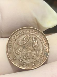 1943 South Africa 1/4d