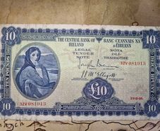 10 Pound Lady Lavery 19/8/46 IRISH NOTE