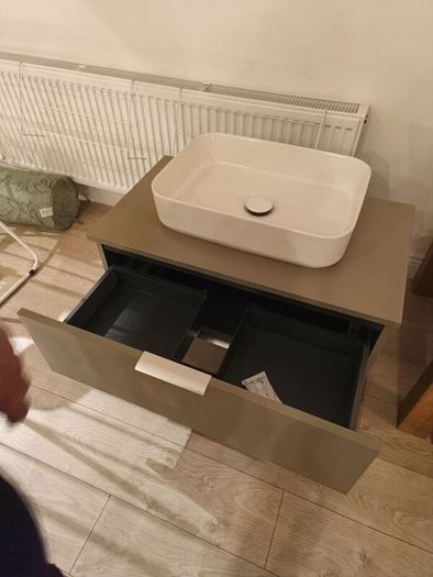 bathroom vanity unit and sink
