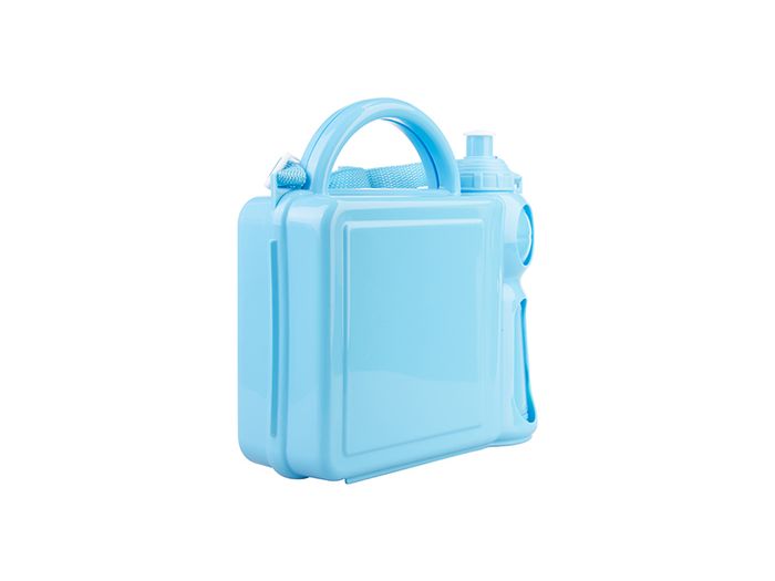 Personalised Children's Lunchbox with Water Bottle and Handle - Blue back to school stationary