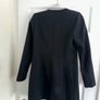 River Island Women's Black with White Trim Double Breasted Longline Coat/ Blazer - Size 8 Image 4