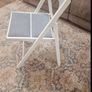 White & Grey Folding Chair Image 2