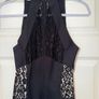 Karen Millen Black Lace-Detail Midi Dress - size UK 10 Image 5