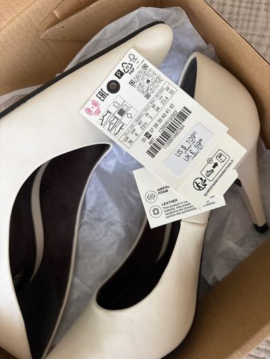 Zara high-heel leather shoes