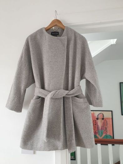 Massimo Dutti Wool Rich Coat Size Medium