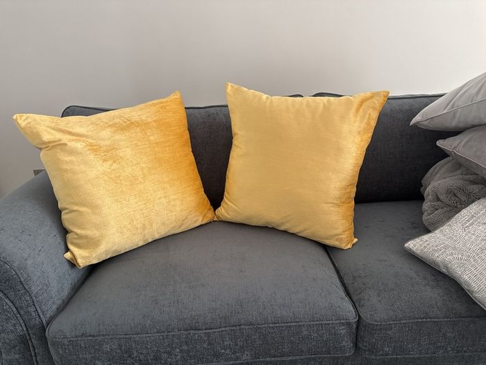 Paul Costello extra large gold velvet cushion