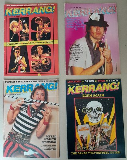 Kerrang vintage heavy metal magazines from the 80s