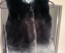 Girls Black Faux Fur Gilet