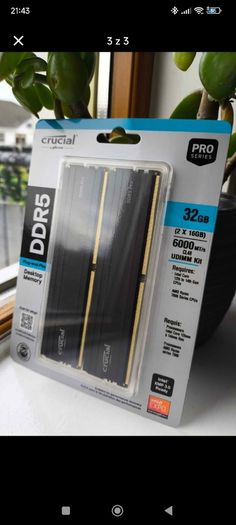 Brand New Pc Ram Crucial Pro Oc 32gb 2x16gb Ddr5 6000mhz Xmp Expo