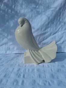 Stunning Jacques Adnet 1925 Porcelain Turtle Dove