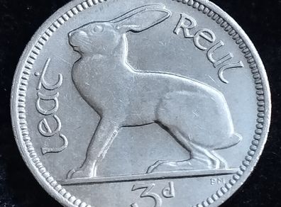 Ireland - 1967 - 3 Pence - Hare - UNC - KM.12a - [#2052]