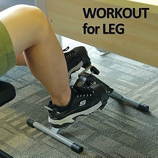 Mini Pedal Exercise Bike Portable Home Workout Office Exerciser Bike Gym Equipment Fitness Leg Foot Arm Under Desk Sitting Down Stepper Training Adjustable (FREE SHIPPING)