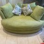 Green Sofa, semi circle sofa plus single chair for sale Image 2
