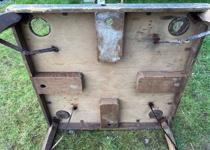 Old folding card table