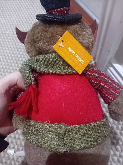 2 x carraig donn christmas ornaments owl and reindeer