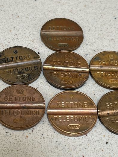 Telephone Token Italian lot of 7