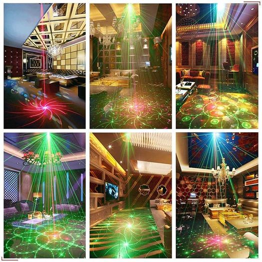 Laser Projector Lights RGB UV DJ Disco Stage Party Lights for Christmas Halloween Birthday Weddin