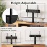 NEW SALE | Universal Table Top Pedestal TV Stand with Bracket for 26 inch 55 inch LCD/LED/Plasma TVs-Height Adjustable stand with 8mm Tempered Glass Base & Cable Management Image 5