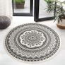 4ft Circle Rug Round Area Rug Cotton Woven Rug with Tassels Boho Rug Washable Mandala Printed for Bedroom Livingroom Kitchen (FREE POSTAGE) Image 7