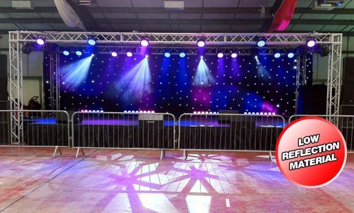 Ledj Starcloth LED Star curtain Drape 8m x 4.5m (26ft x 15ft) Dmx control & Bag