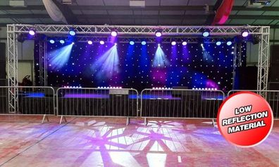 Ledj Starcloth LED Star curtain Drape 8m x 4.5m (26ft x 15ft) Dmx control & Bag