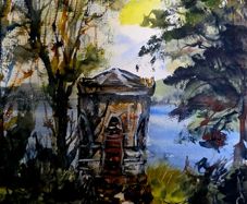 Lough key  Roscommon watercolour