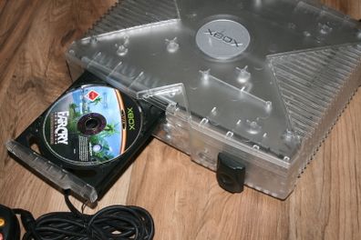 XBox Classic original Crystal + joypad+ 1 game, PAL, ITA FUNZIONANTE 100%