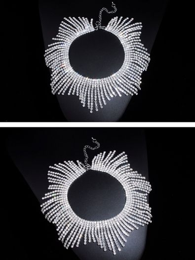 Luxury Bridal  Tassel Collar Choker Necklace Set