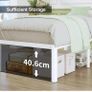 High White King Size Bed Frame 5ft with Rounded Corner Image 6