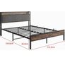 King Size Bed Frame with Wooden Storage Headboard Image 9