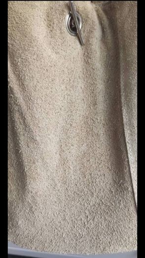 Reversible Genuine Pebbled Leather & Suede Tote / Sack Bag