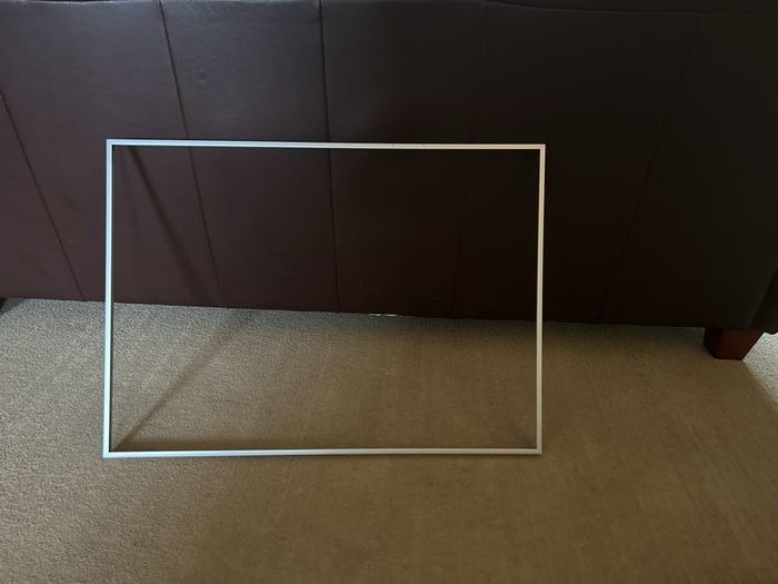 Silver tone frame