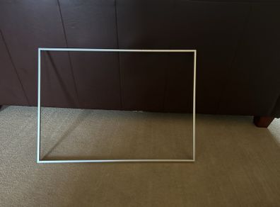 Silver tone frame