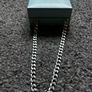 Sterling Silver Flat Square Curbed Men's Necklace Image 8