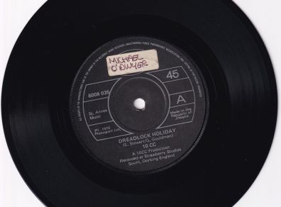 10 Cc Dreadlock Holiday Irish Pressing Single 1978