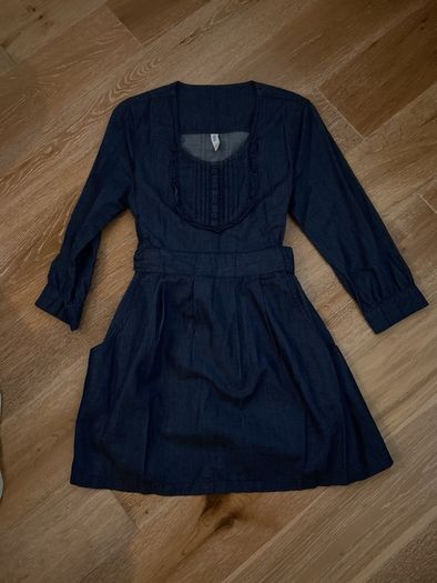 New Ladies Indigo Denim Dress Size 10