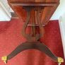Mid Century Vintage Regency Style Table with Lyre Design Sides Image 3